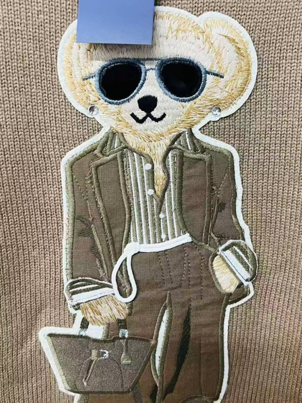 Ralph Lauren Polo Bear Tan Sweater - Picture 3 of 7